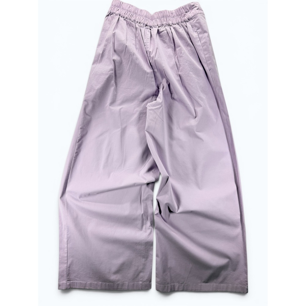 NEW The Drop Purple Pleated Wide Leg Pants High Rise Size M - Picture 2 of 10